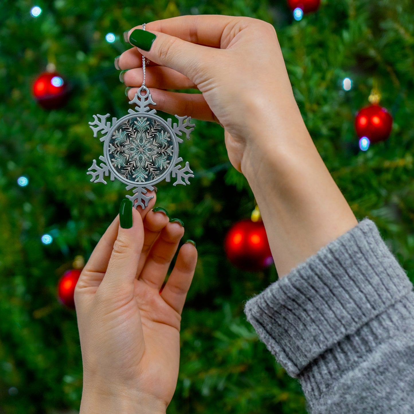 Water Spirit ~ Snowflake Pewter Ornament