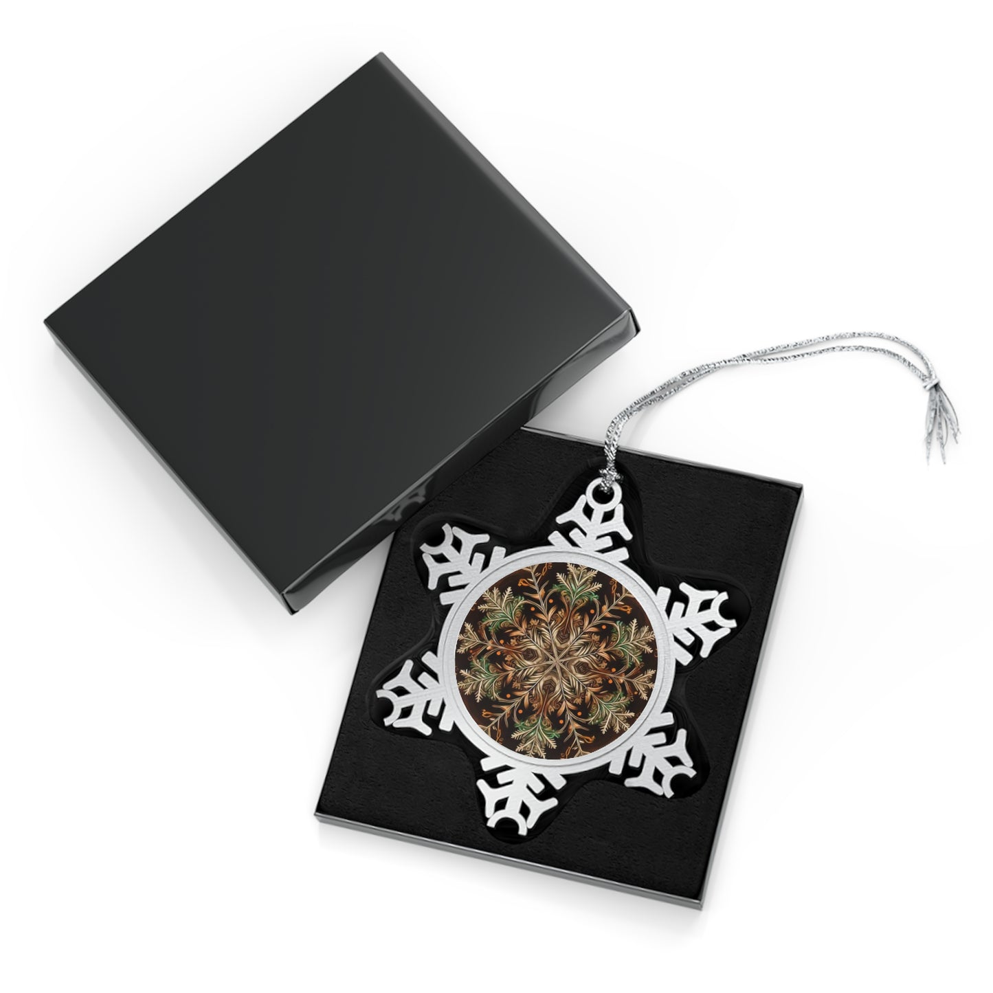 Earth Spirit ~ Snowflake Pewter Ornament