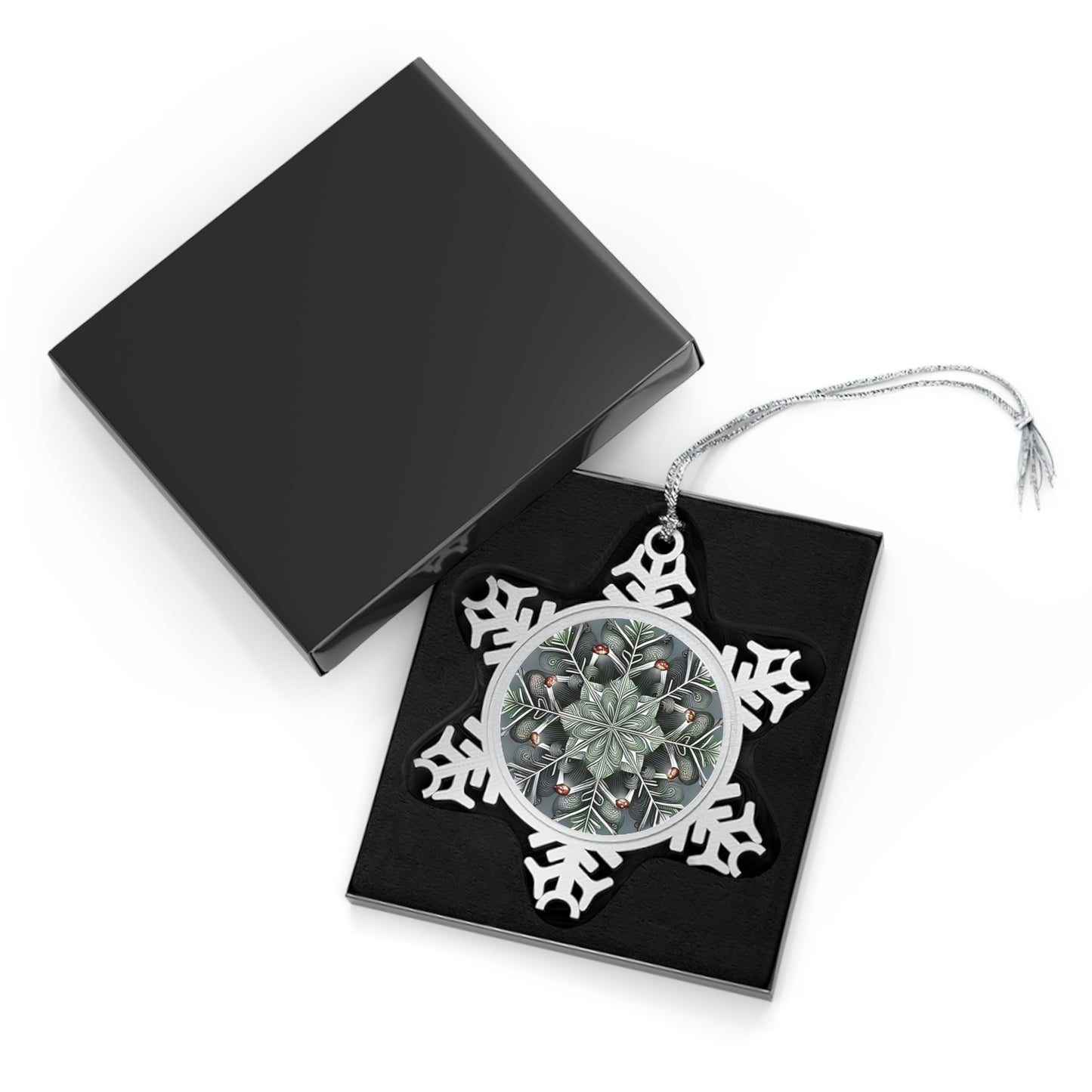 Shroom Spirit ~ Snowflake Pewter Ornament