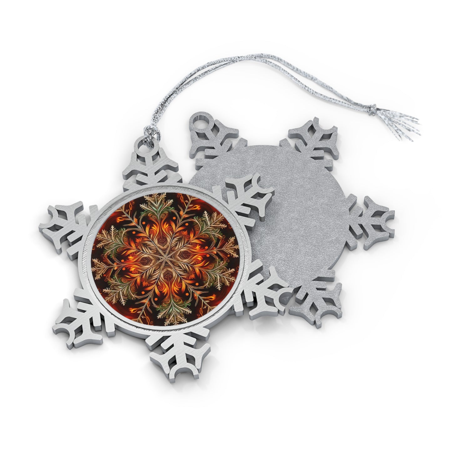 Fire Spirit ~ Snowflake Pewter Ornament