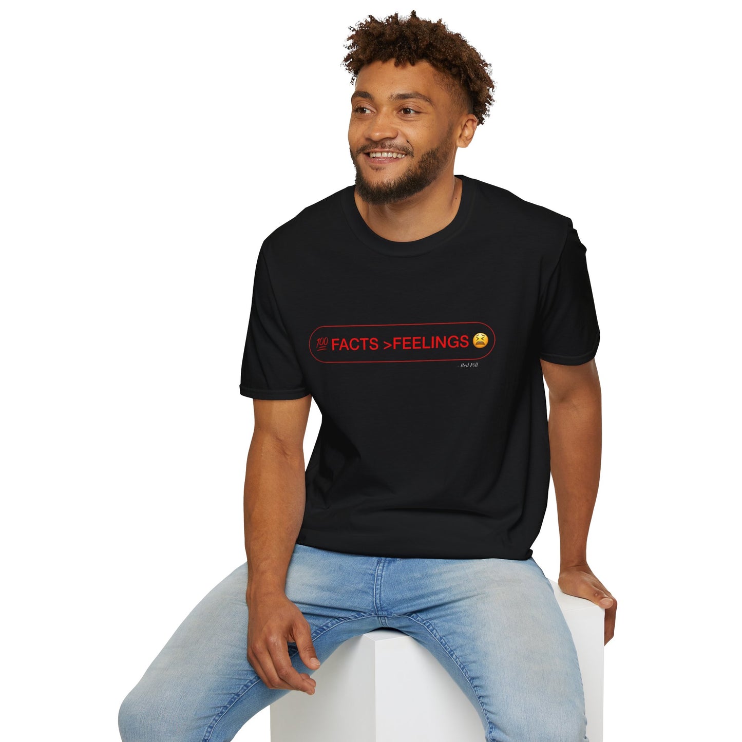 𝓕𝓪𝓬𝓽𝓼 ~ 𝓡𝓮𝓭 𝓟𝓲𝓵𝓵  - Unisex Softstyle T-Shirt