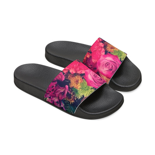 Radiant Blooms - Women's Slide Sandals