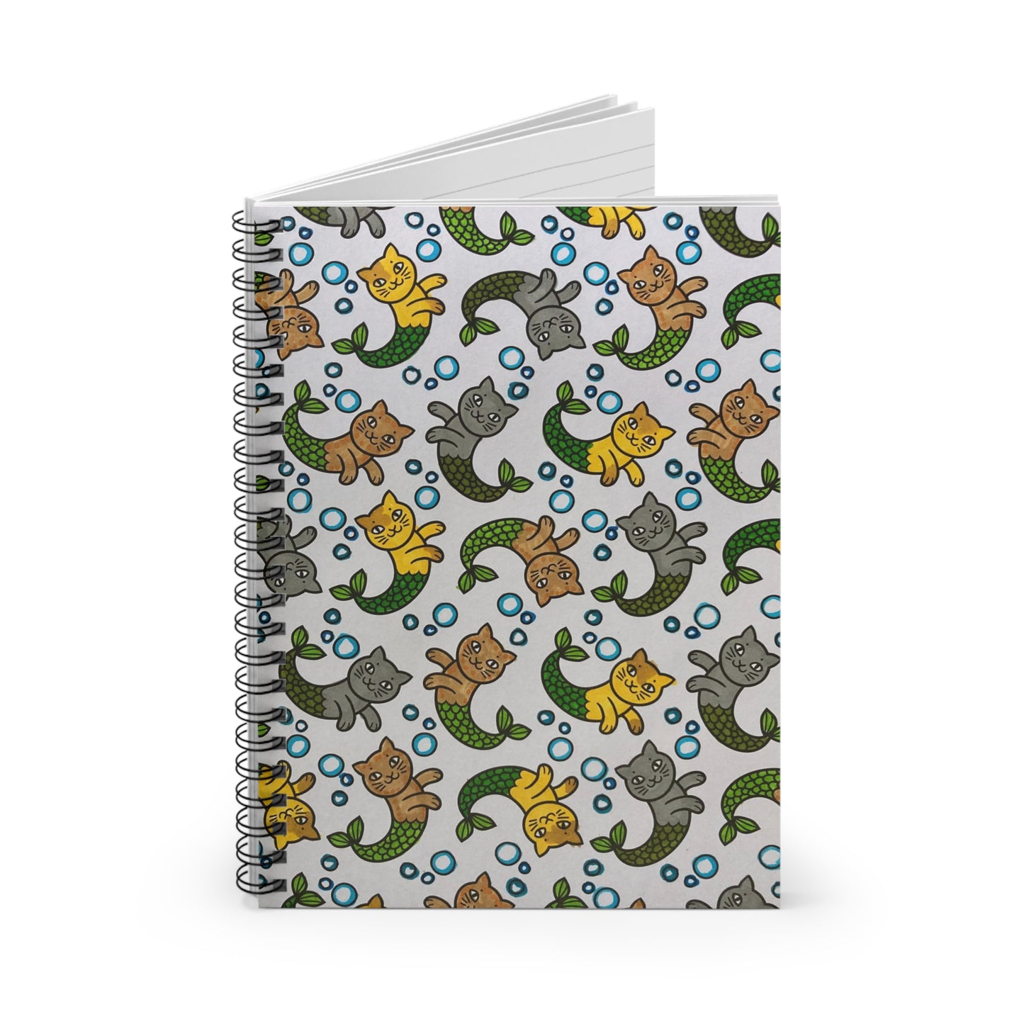 Kitty Mermaids - Spiral Notebook