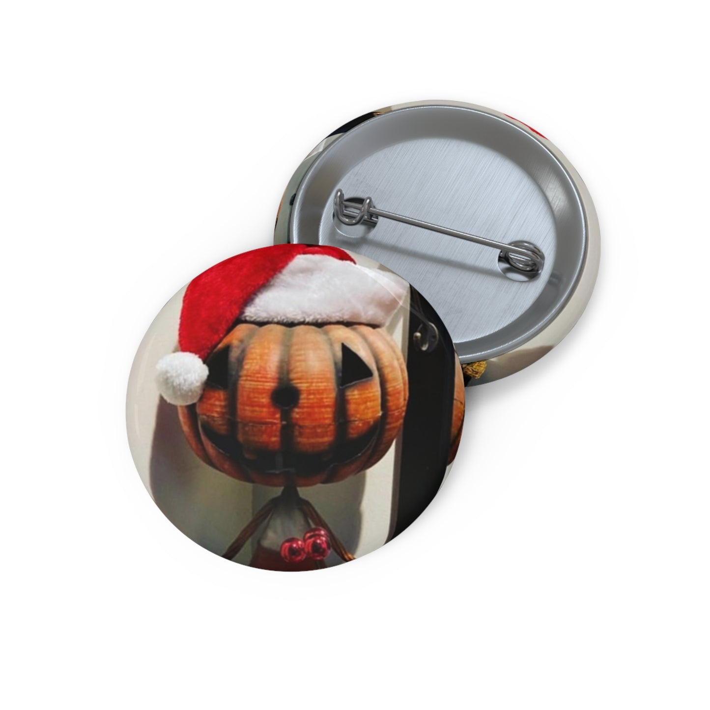 Santa Pumpkin - Button