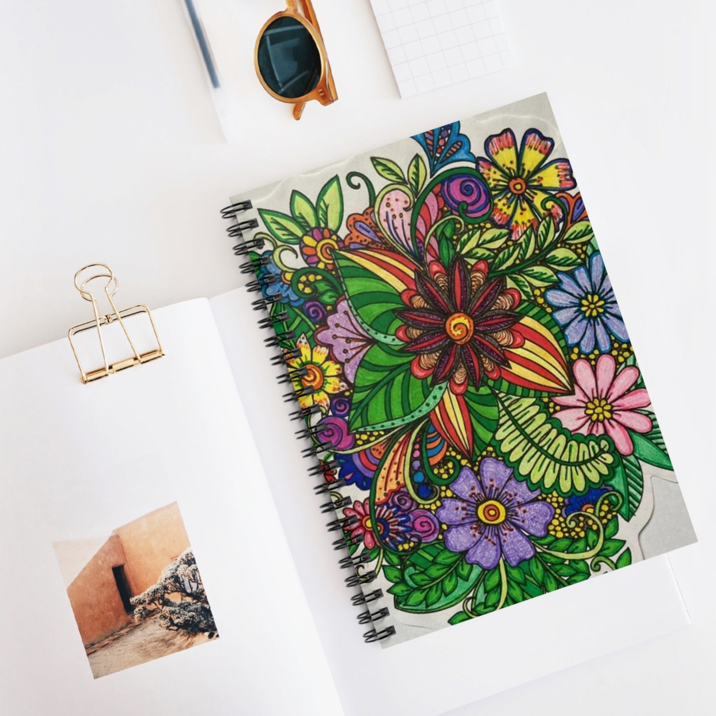 Floral - Spiral Notebook