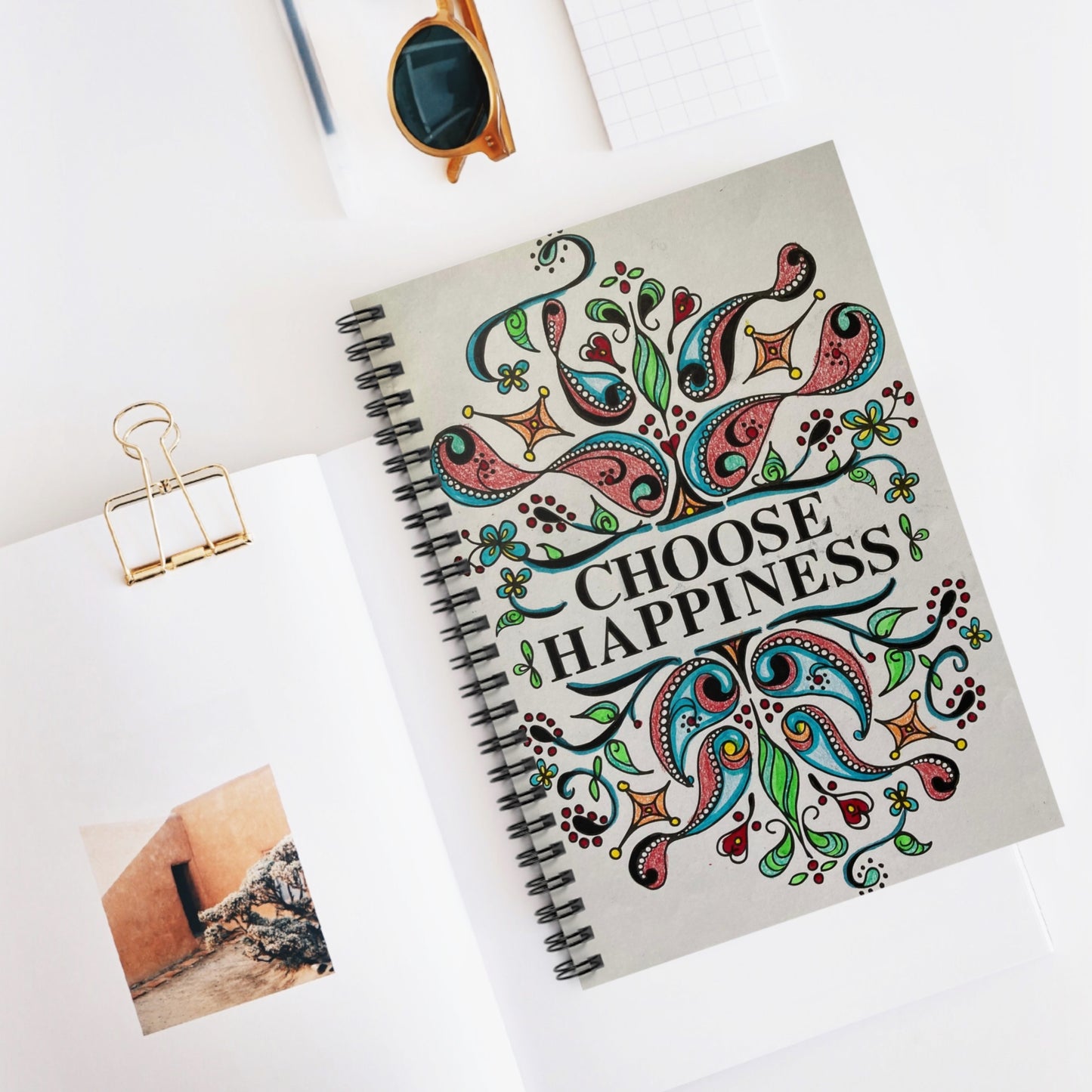 Happiness - Spiral Notebook